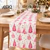 Soft Fabric Table Runner for Home Decor Christmas Runner Xmas Balls Tree Dining Decor Winter Holiday Farmhouse Snowflake Wedding Party Banquet