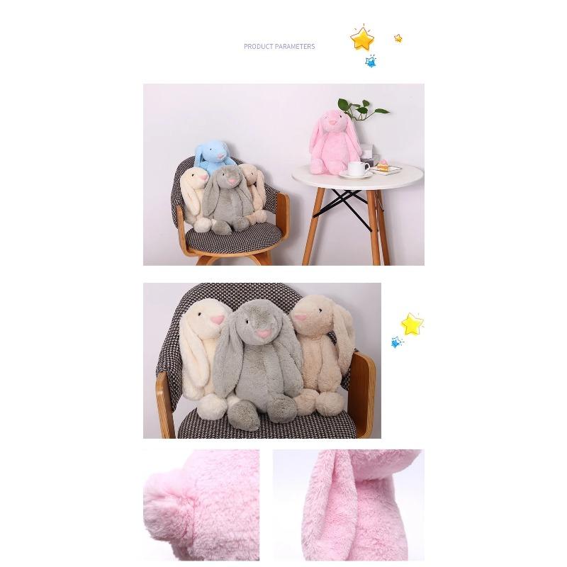 30/40cm Cute Plush Toy Stuffed Toy Rabbit Doll Babies Sleeping Companion Cute Plush Long Ear Rabbit Doll Children's Gift