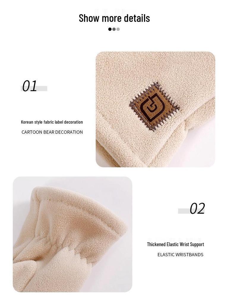 Women's Winter Touchscreen Cycling Gloves 2026 - Windproof, Double-Sided Fleece Lined, Thickened Warm Gloves