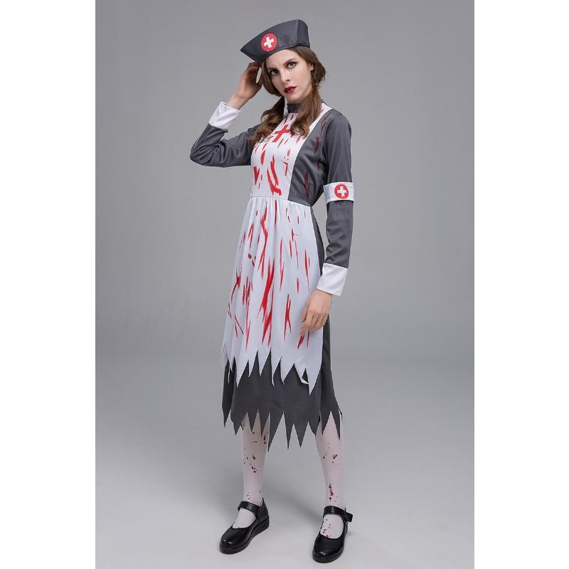Medieval Medical Halloween Bloody Guardian Zombie Mary Costume Film and Television Shooting Costume