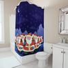TU Santa Claus Christmas Shower Curtain Festive Holiday Bathroom Decor Waterproof Fabric Xmas Pattern Home Decoration Gift