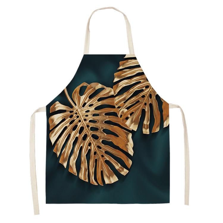 Deer Butterfly Kitchen Aprons for Women Cotton Linen Bibs Household Cleaning Kitchen Apron Maid Apron Aprons