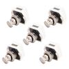 5PCS Push Button Latch Elegant Multipurpose RV Keyless Cupboard Door Knob Latch for Motorhome Home Yachts White Base
