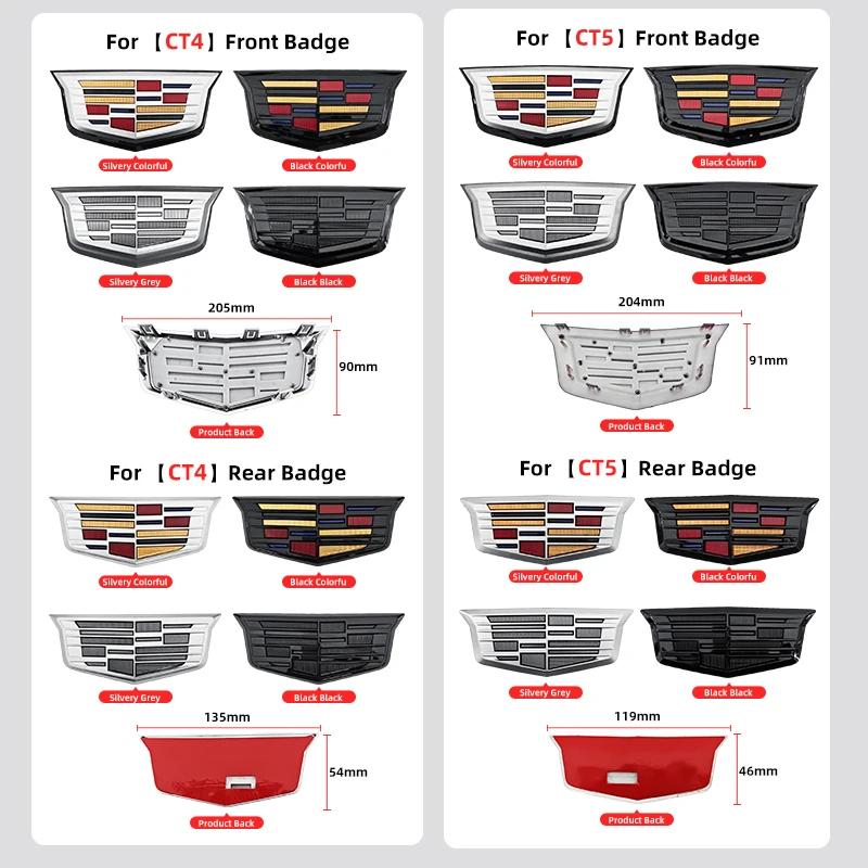 1 PZ ABS per Logo Cadillac CT4 CT5 CT6 XT4 XT5 XT6 ATS XTS Accessori Emblema Griglia Centrale Anteriore Auto Adesivo Badge Portellone Posteriore