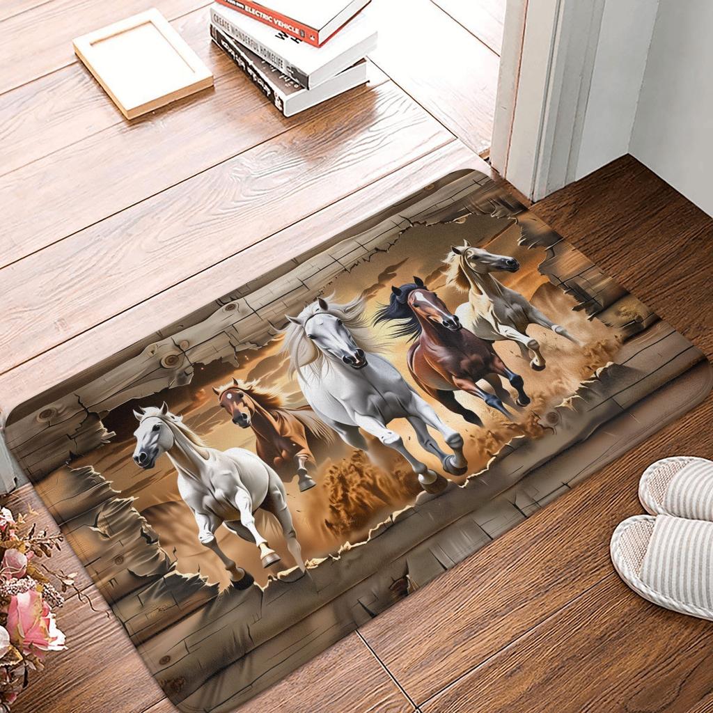 3D Visual Illusion Effect Stone Wall  Doormat Non-Slip Entrance Kitchen Bathroom Floor Door Mats  Garage Carpet Rug