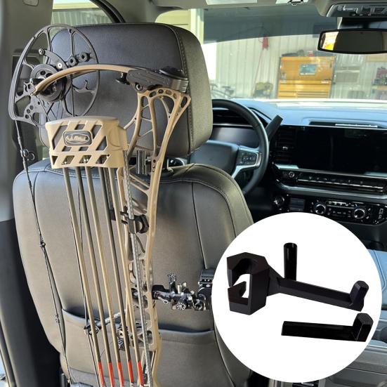 Truck Bow Hanger for Composite Bow Heavy Duty Headrest Storage Rack Quick Connect Bracket Universal Hunting Bow Holder