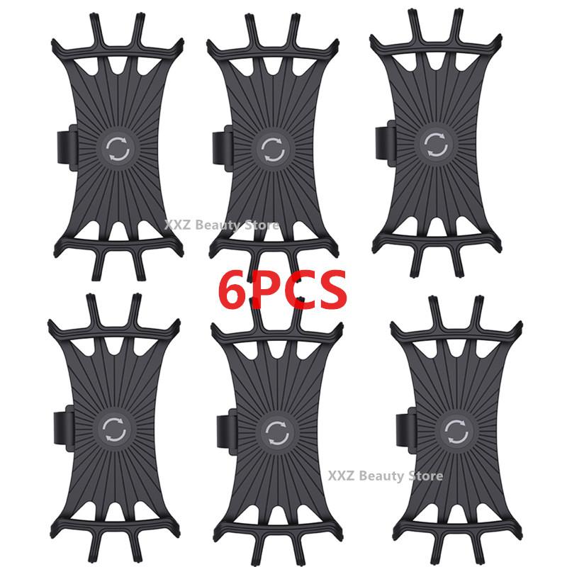 1/2/4/6PCS Black Universal Phone Holder Baby Stroller Accessories Mobile Phone Holder Rack 360 Rotatable Baby Pram Cart