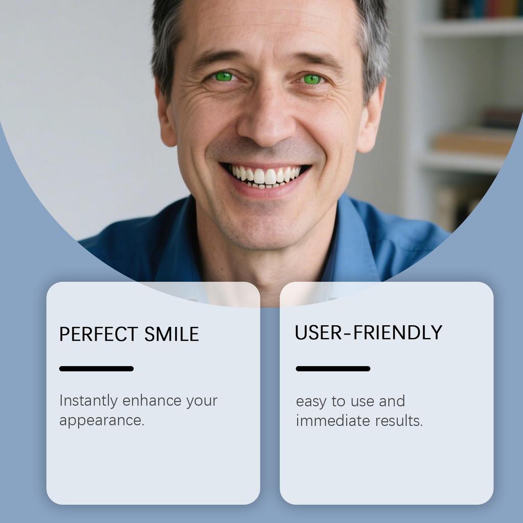 Silicone Dentures False Teeth Full Set Soft Safety Easy to Use Perfect Fit Oral Improve Tooth Loss Broken Temporary Denture Kit