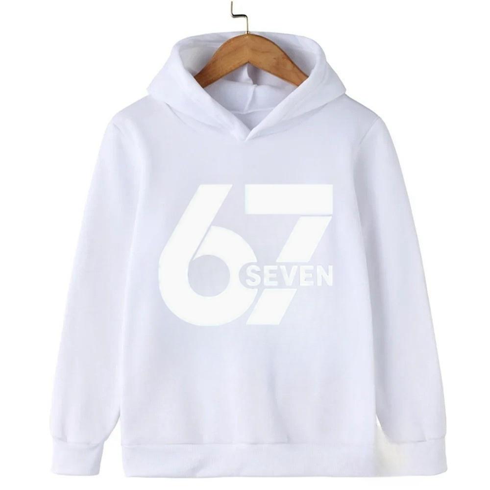 Spring Autumn 67 Six Seven Crazy Children's Hoodie Kids Casual Fashion Fun Boys Hooded Sweatshirt Pullover Girl Clothing Top