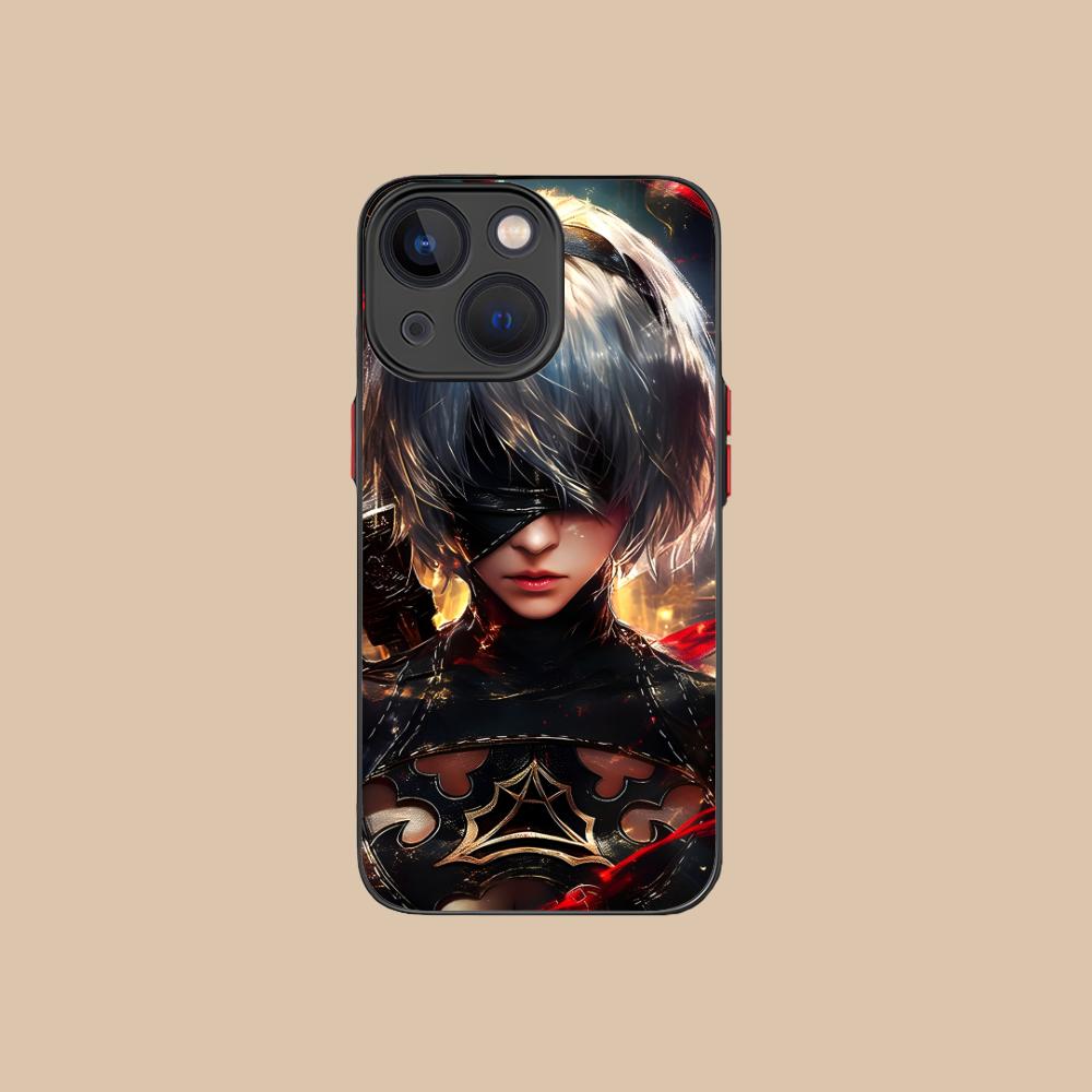 Anime Nier 2B Silicone Mobile Phone Case for iPhone 17 16 15 14 13 12 11 X XR XS Air Pro Max Plus Mini Colorful Cover