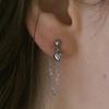 Mini Heart Chain Drop Earrings_PM26E002SS