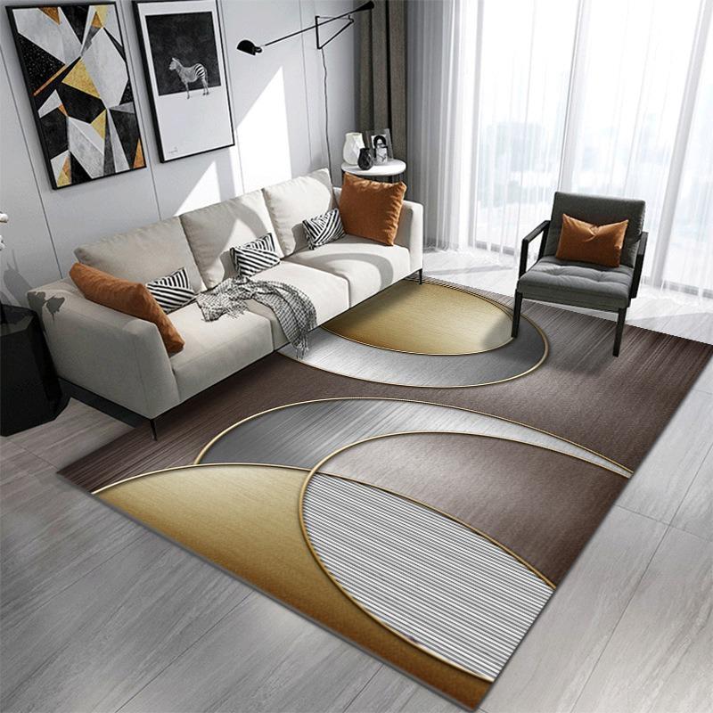 

Ковер в европейском стиле с геометрическим рисунком, для гостиной, дивана, спальни, прикроватный, для кабинета, кухни, входной двери, нескользящий, современный домашний декор, коврик 40x60cm