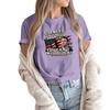 Women's Fashion Casual Printed Short Sleeve Round Neck Pullover Tops
