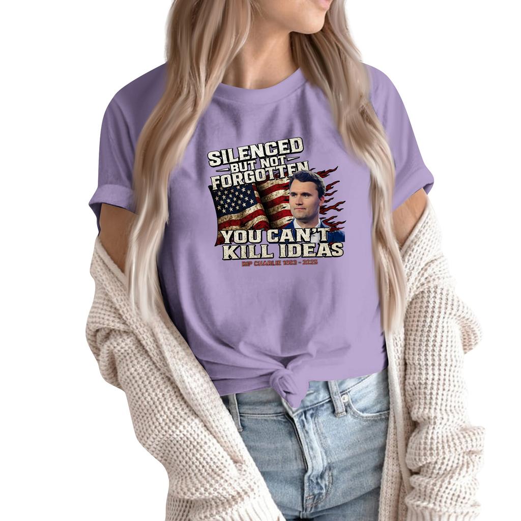 Women's Fashion Casual Printed Short Sleeve Round Neck Pullover Tops