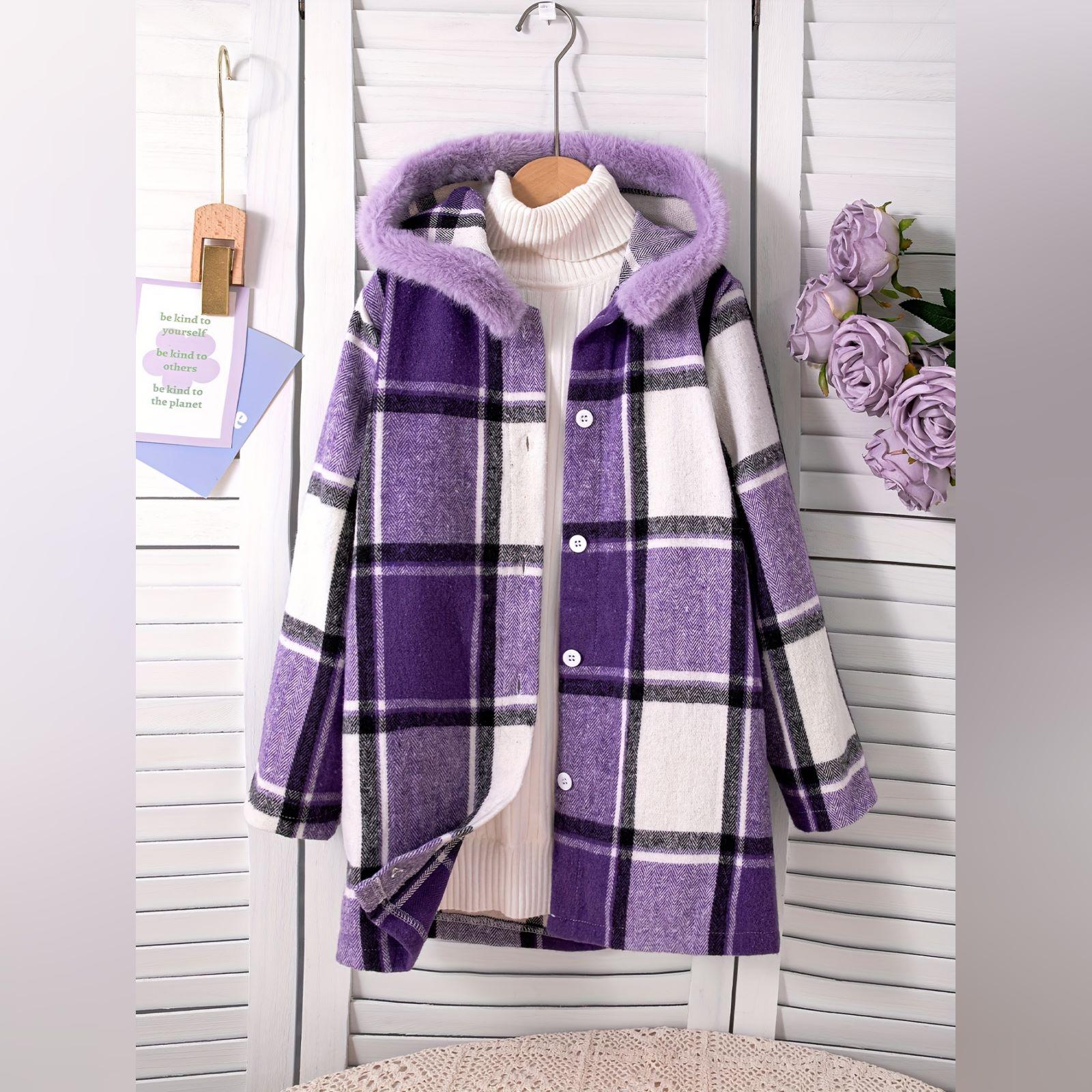 

Детское повседневное модное пальто, мягкая легкая верхняя одежда для ежедневного использования 9Y фиолетовый