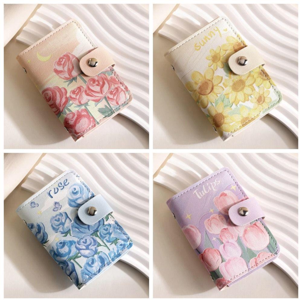 ID Bank Credit Card Oil Painting Card Holders Card Cover Multiple Cards Slots  Women