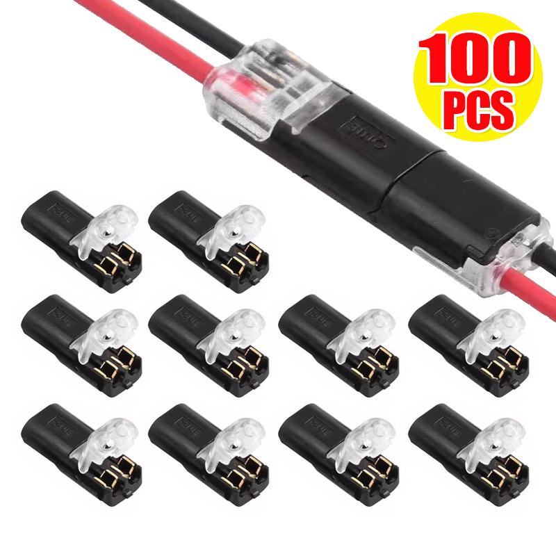 3-Pin Wire Connectors Terminals Universal Quick-Connect Plug-In Crimp Wire Cable Mini Electrical Inter-plug Type Connector Tools