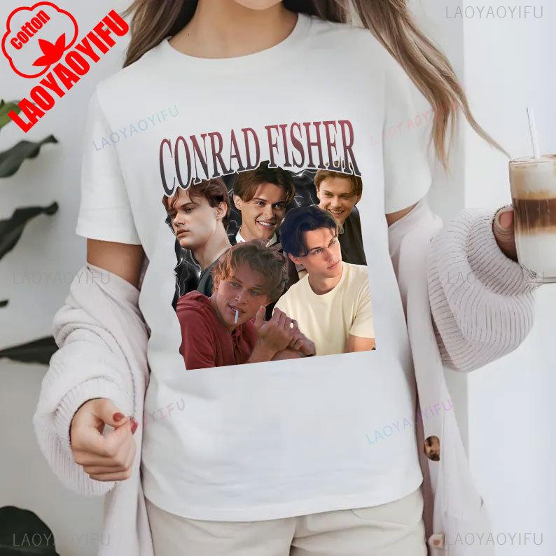 Maglietta Vintage Conrad Fisher Team Conrad L'Estate in cui sono diventata Bella Retro Conrad Fisher Cena tra Ragazze Y2k Top Abbigliamento Unisex 2025