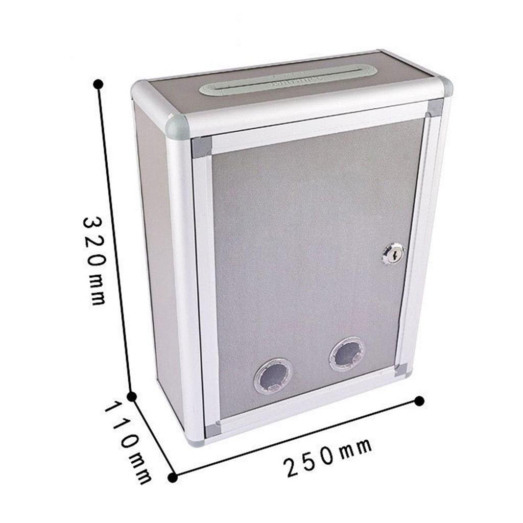 Wall Mounted Mailbox Outside Newspapers with Key Suggestions Collection Box Rustproof Safe Blank Design Weatherproof Drop Box