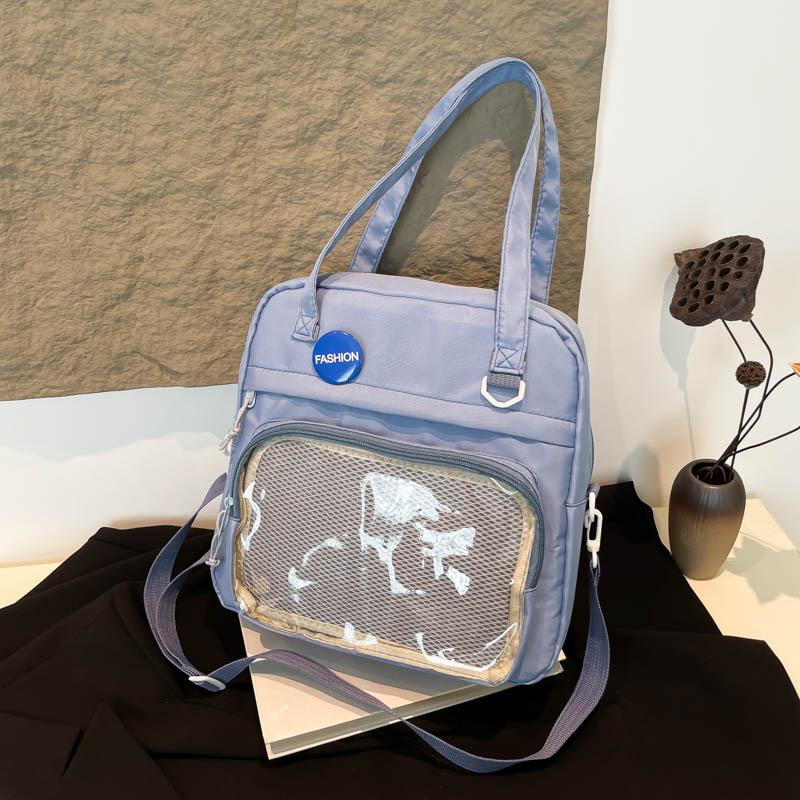 2025 Winter New Leisure Bag Messenger Daily Versatile Transparent Baby Bag Shoulder Canvas Large-capacity Campus
