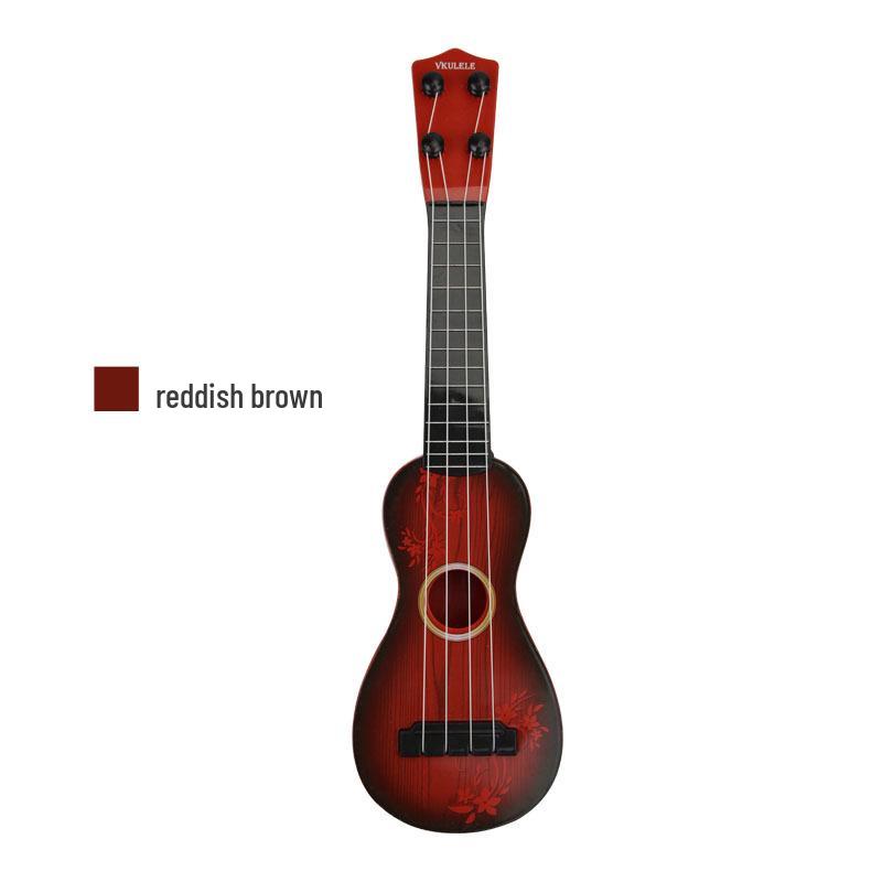 Children's Educational Wood Grain Ukulele with Steel Strings