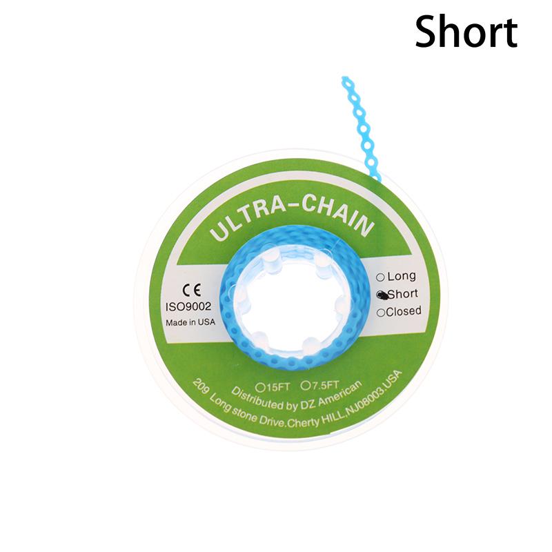 

7,5 футов Стоматологическая силовая цепочка Ортодонтия Эластичные сверхсильные цепочки для брекетов для зубов Резиновые кольца Лигатуры Длинные Короткие Непрерывные Short