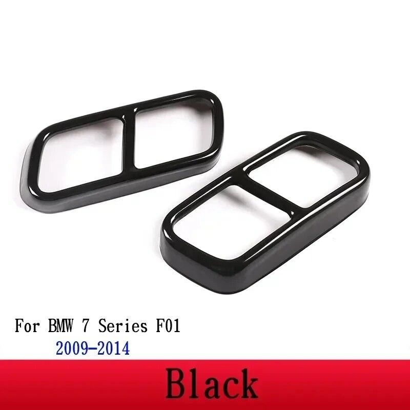 

Для BMW 7 серии F01 G11 G12 2009- Нержавеющая сталь автомобильный глушитель выхлопной трубы выходная крышка наклейки автомобильные аксессуары Black 09-14