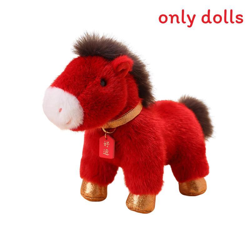 Chinesisches Sternzeichen Pferd Plüschtier mit PP-Baumwollfüllung für Neujahrsdekorationen und Geschenke