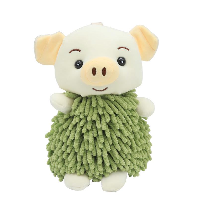 Cartoon Elephant Chenille Plush Toy & Absorbent Hand Towel