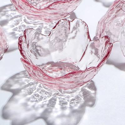 Japanese Cherry Blossom Glass Sauce Dish BBQ Dish Small Bowl Vinegar Dish  Pot Dipping Dish Mini Serving Plates