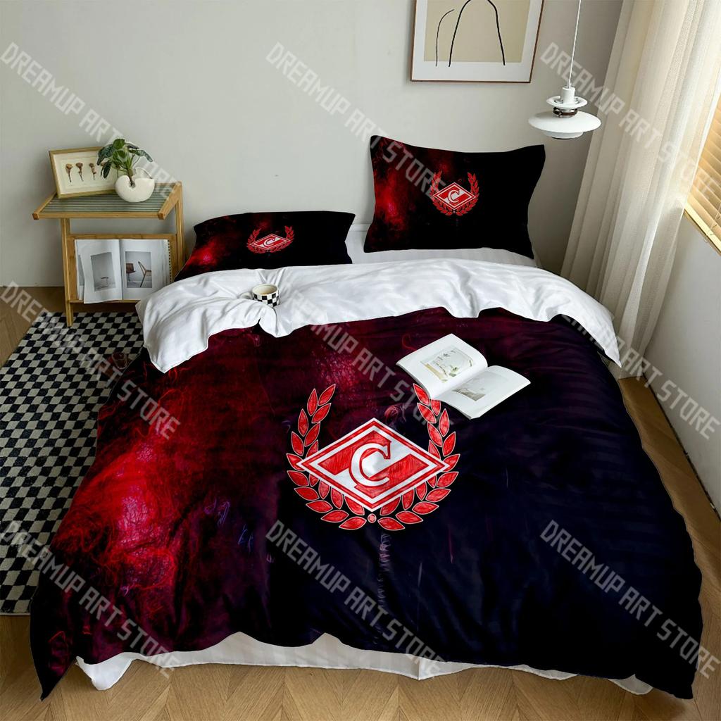 Fashion Moscow Spartak Logo Bedding Set Single Twin Full Queen King Size Bed Set Kids Bedroom Duvetcover Sets Bed Sheet Set