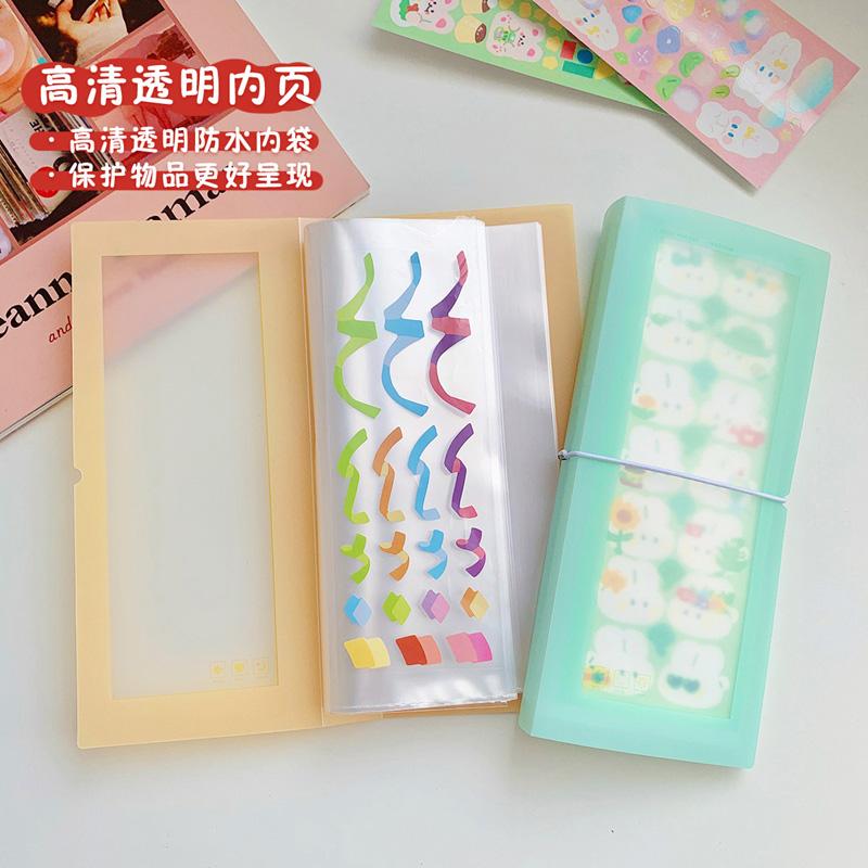 Yoofun 30sheets Album Scrapbooking Material Paper Stickers Collection Storage Book Card Holder Transparent Photo Storage