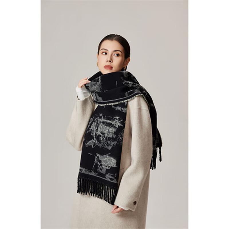 CEENIU Jacquard Landscape Warm Scarf HF04