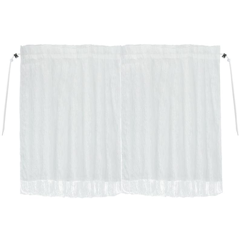 Car curtains Car Partition Sunshade Curtain - Lace Double-Layer Retractable Sun Protection Heat Insulation Privacy Accessory