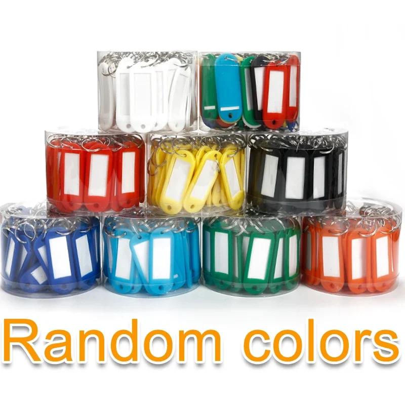 

5-50Pcs Multicolor Keychain Key ID Label Tags Luggage ID Tags Hotel Number Classification Card Key Rings Keychain 5 Colors 5 pcs