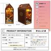 Moin Moin Dollhouse Miniature DIY Kit with LED Light Retro Book Design for Beginners