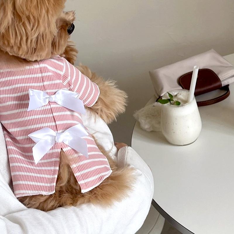 Striped Dog And Cat Vest Summer Thin Teddy Pomeranian Yorkshire Bichon Schnauzer Pet Clothes Summer