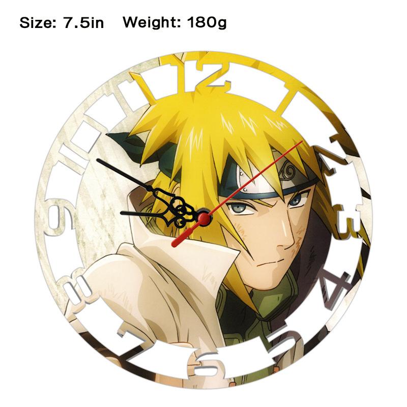 Naruto Sasuke Creative Wall Clock Anime Print Modern Minimalist Hanging Clock Naruto Shippuden Uzumaki Itachi