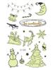 Ricalon Glow-in-the-Dark Waterproof Christmas Temporary Tattoos for Kids