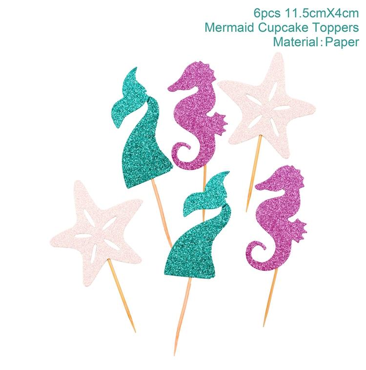 

Little Mermaid Tablecloth Mermaid Tail Disposable Tableware Mermaid Birthday Party Decoration Baby Shower Girl Birthday Decor