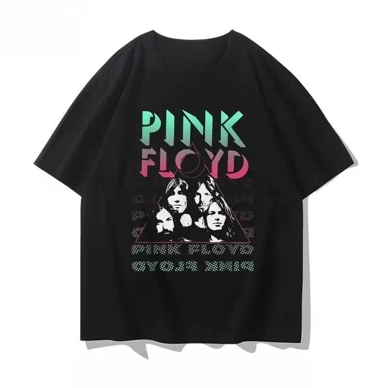 Pink Floyd Graphic Print Tshirt British Rock Band Pink Floyd Pure Cotton Shortsleeved Fashion Women Unisex Versatile Casual Tee