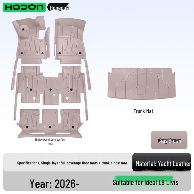 2026 L9 Livis Leather Floor Mats: Full Surround Car Interior Accessories