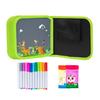 Kids Erasable Graffiti Drawing Book with 12 Watercolor Pens 14 Pages Toddlers Boys Girls Cartoon Doodle Book Educational Drawing Toy