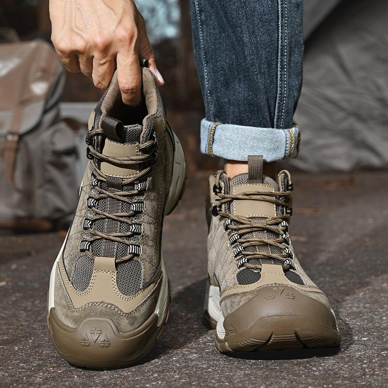 Comfortable Men's Sneakers Hiking Boots Casual Shoes Daily Walking Travel Shoes Fashionable Treking Footwear Lightweight Mesh Shoes