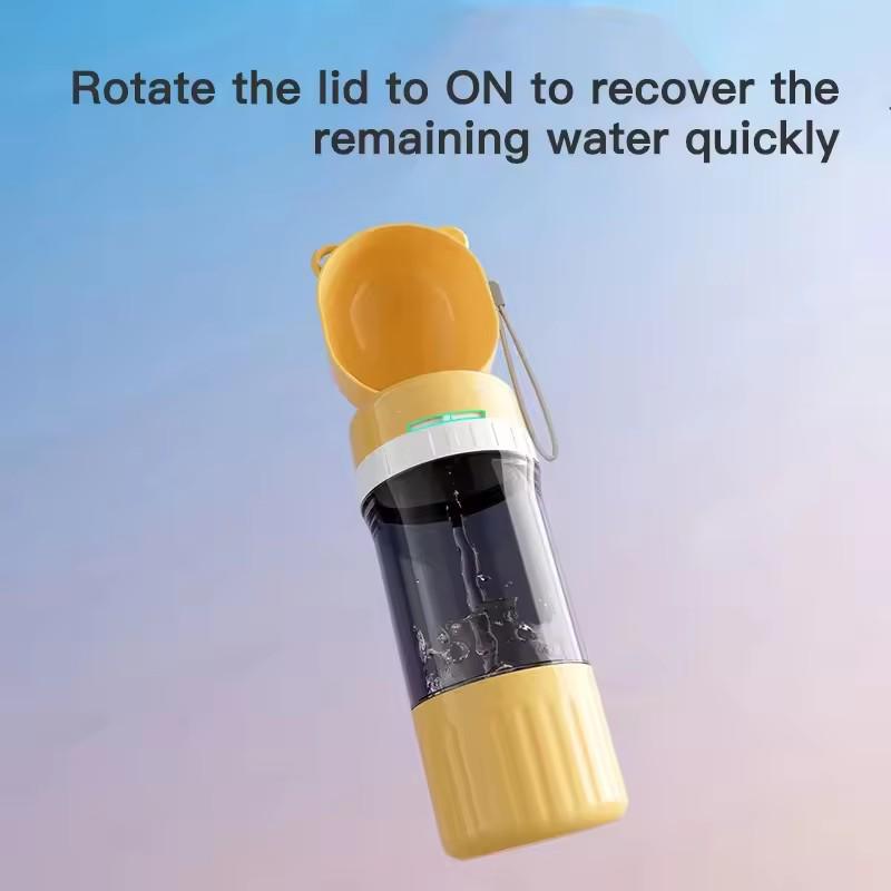 Portable 2 - in - 1 Dog Water Bottle with Food and Water Container Pet Feeder Bowl for Outdoor Travel Dog Drinking Bowls