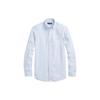 Polo Ss22 Striped Polo Collar Single-Breasted Long Sleeve Shirt Men Shirts Light-Blue MNPOWOV16810525-B35