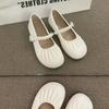 Grandma Shoes Women's Summer Flat Bottom 2025 New Shallow Mouth Long Station Soft Sole Work Shoes Evening Shoes Doudou Shoes Retro Single Shoes