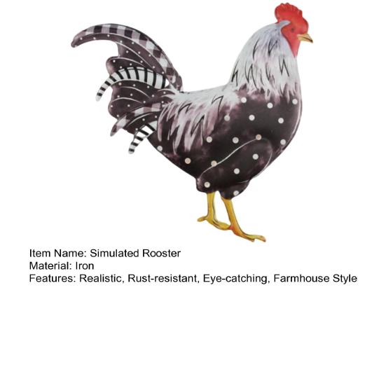 Metal Rooster Decoration Wall or Door Decor Rooster Sign Realistic Rooster Decoration for Farmhouse Living Room Porch Yard Decor
