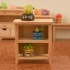 45669 Mini Dollhouse Wooden Unpainted Locker Cabinet Storage Rack Model Decor