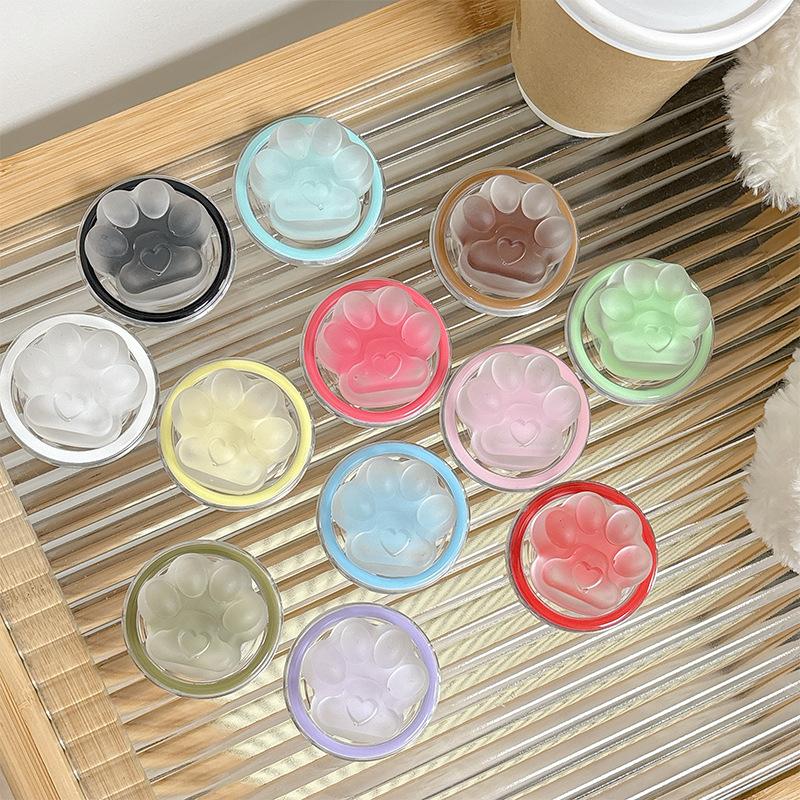 Korean Transparent Solid Color Sandwich Cat Claw Magnetic Suction Bracket Suitable For Magsafe Airbag Bracket Mobile Phone Adsorption Ring